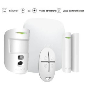 AJAX STARTERKIT CAM Kit de alarme com motioncam, branco