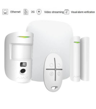 Ajax - Kit de alarma con Motioncam, Color blanco