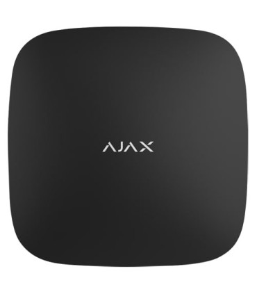 Pannello di allarme Ajax Hub2 Plus nero con GSM, 3G, 4G, LAN e WIFI
