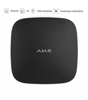 Panel de alarma Ajax Hub2 negro compatible con video verificación