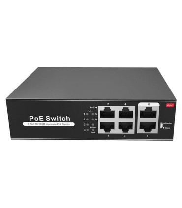 Switch PoE 60W 4 porte PoE + 2 Uplink
