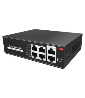 Switch PoE 60W 4 puertos PoE + 2 Uplink