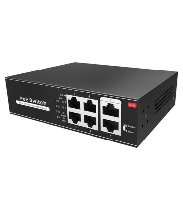 Switch PoE 60W 4 porte PoE + 2 Uplink