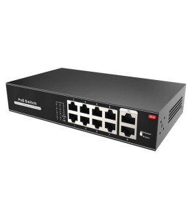Switch PoE 100W 8 portas PoE + 2 Uplink