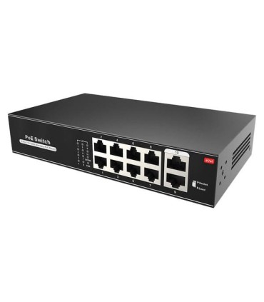 Switch PoE 100W 8 puertos PoE + 2 Uplink