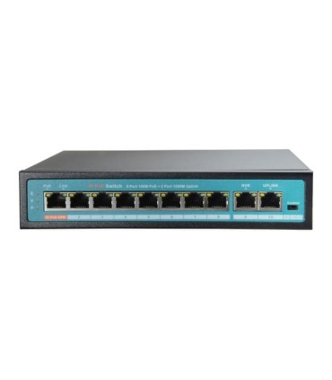 Switch HiPoE 144W 8 puertos + 2 Uplink Giga