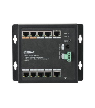 Switch HiPoE 96W 8 ports PoE + 2 port uplink RJ45 + 1 port SFP