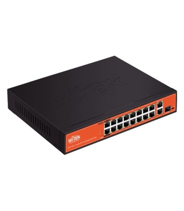 Switch HiPoE Wi-TEK de 200W 16 portas PoE
