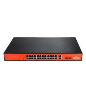 250W Wi-TEK HiPoE Switch 24 PoE Ports