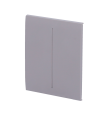 Panel táctil para interruptor de luz doble color gris