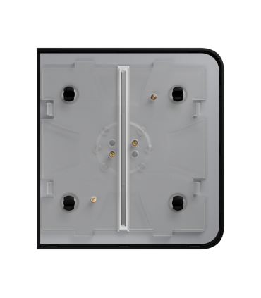 Panel táctil para un interruptor doble de luz negro