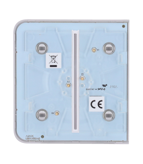 Touch panel for a double light switch Foggy colour