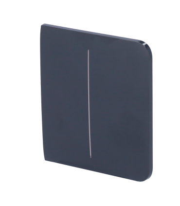 Panel táctil para un interruptor doble de luz Color grafito