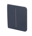 Panel táctil para un interruptor doble de luz Color grafito