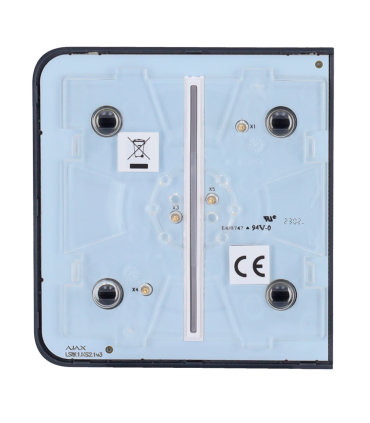 Touch panel for a double light switch Graphite colour