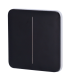 Panel táctil para interruptor de luz doble negro