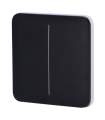Painel táctil para interruptor duplo de luz preto