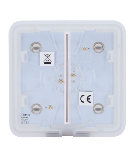 Touch panel for double light switch Foggy colour