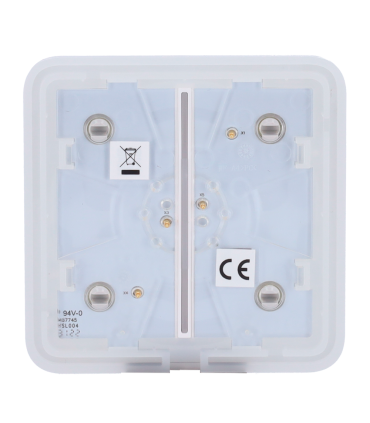Painel táctil para interruptor duplo de luz Cor nebulosa