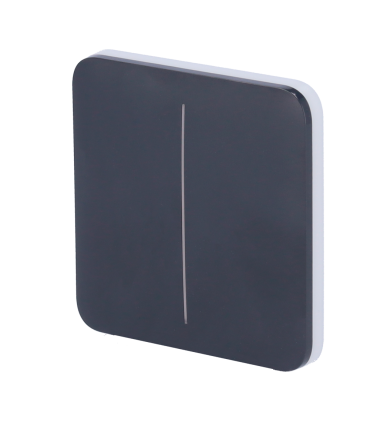 Painel táctil para interruptor duplo de luz Cor de grafite