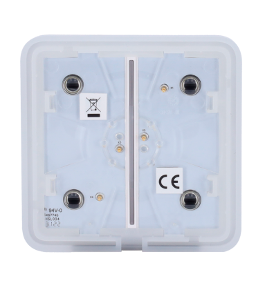 Pannello a sfioramento per doppio interruttore della luce Colore grafite