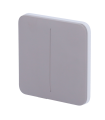 Panneau tactile Ajax Solobutton pour double interrupteur d'éclairage, RAL 7004 Couleur grise