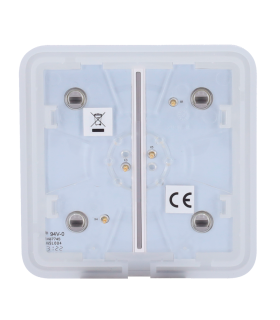 Painel táctil para interruptor duplo de luz Cor cinzenta