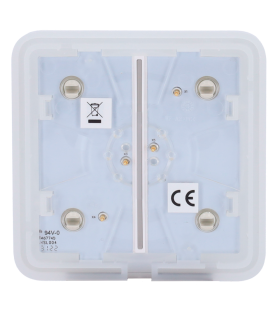 Touch panel for double light switch, RAL 9002 pearl colour