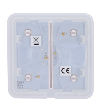 Panel táctil para interruptor de luz doble Color blanca