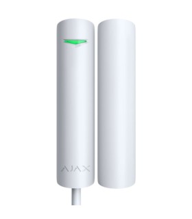 Detector de contacto magnético Ajax cableado con detección de impactos y vibraciones blanco
