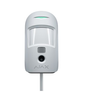 Detector de movimento Ajax FIBRA branco com recolha de fotos