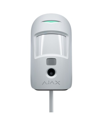 White Ajax FIBRA motion detector with photo collection