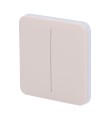 Touch panel for double light switch Ivory colour