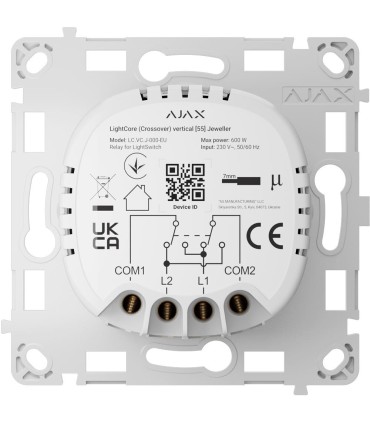 Relé para o interruptor de cruzamento vertical