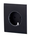 Ajax central cover for basic type F socket black color