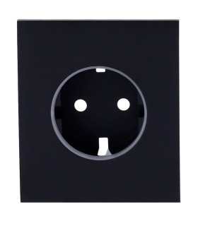 Cache central Ajax pour prise basique type F couleur noir