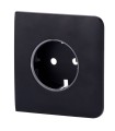 Ajax side cover for basic type F socket black color