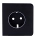Ajax side cover for basic type F socket black color