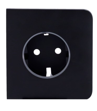 Cache latéral Ajax pour prise basique type F couleur noir