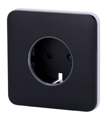 Tampa Ajax para tomada básica tipo F cor preto