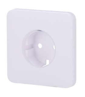 Cover Ajax per presa base tipo F colore bianco