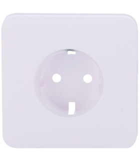 Cover Ajax per presa base tipo F colore bianco