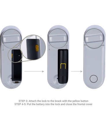 BLE and WiFi smart key turn lock Yale silver color