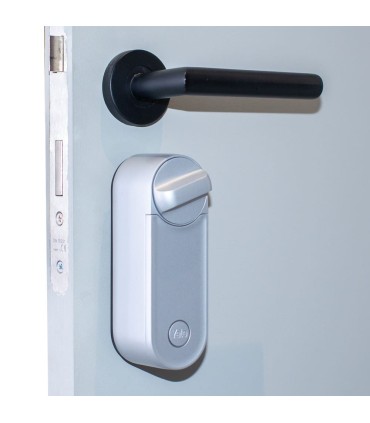 BLE and WiFi smart key turn lock Yale silver color
