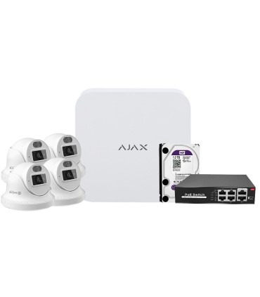 NVRKIT108T-4 - Kit Ajax 4 Caméras Safire Smart 4MP | Lisintec
