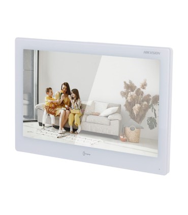 Monitor de entrada de porta de vídeo Android Ecrã tátil TFT de 10" - DS-KH9510-WTE1(B)