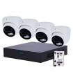 Kit de Videovigilancia Uniarch con 4 Cámaras Turret Easy-P