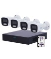 NVRKIT108B-4 - Kit Videovigilancia IP Uniarch NVR PoE 8 Canales + 4 Cámaras Bullet 4MP con HDD 1TB