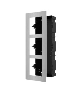 DS-KD-ACF3/S -Pannello frontale e scatola di giunzione da incasso per 3 moduli