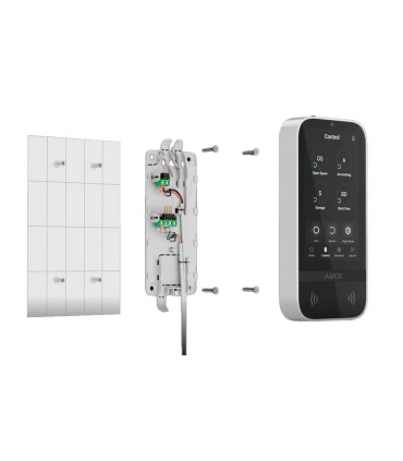 Teclado de ecrã tátil IPS com leitor RFID cor branca Ajax Fibra